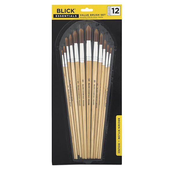 Blick Blick Essentials Brown Nylon Value Brush Sets