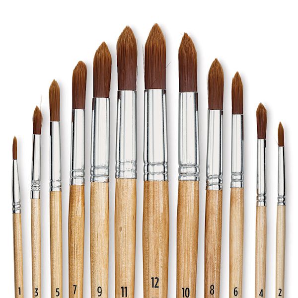 Blick Blick Essentials Brown Nylon Value Brush Sets