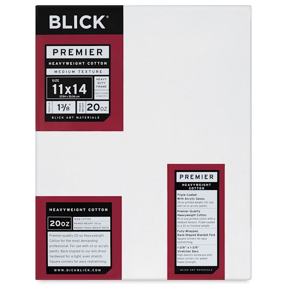 blick Blick Premier Heavyweight Stretched Cotton Canvas - 11" x 14" 1-3/8" Profile