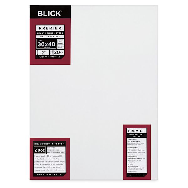 blick Blick Premier Heavyweight Stretched Cotton Canvas - 30" x 40" 2" Profile