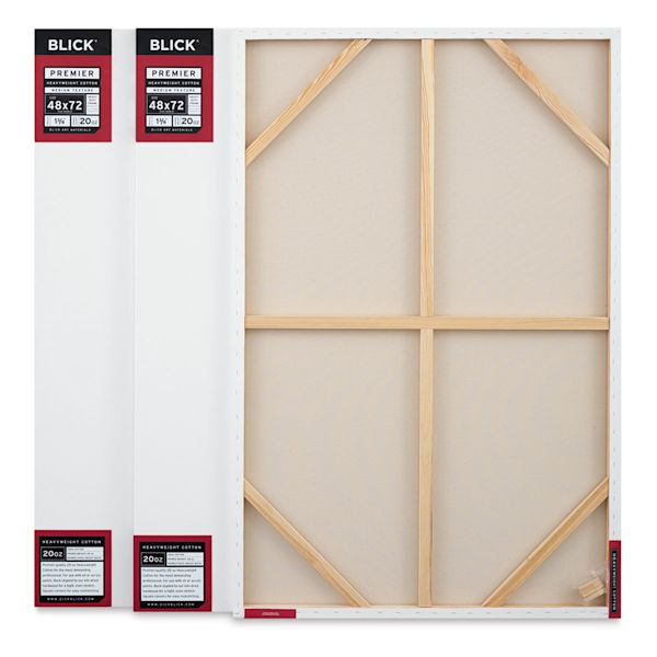 Blick Blick Premier Heavyweight Stretched Cotton Canvas - 48" X 72" 1-3/8" Profile Pkg Of 3