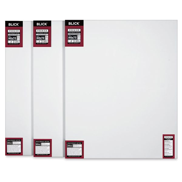 blick Blick Premier Heavyweight Stretched Cotton Canvas - 60" x 72" 2" Profile Pkg of 3