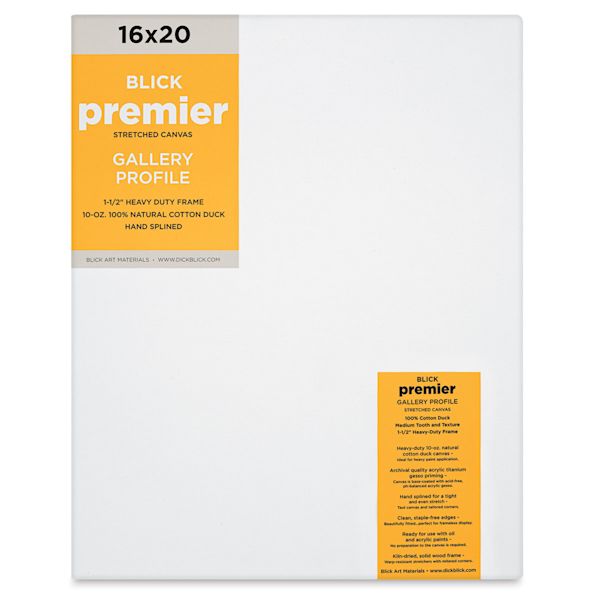 blick Blick Premier Stretched Cotton Canvas - Gallery Profile Splined 16" x 20"