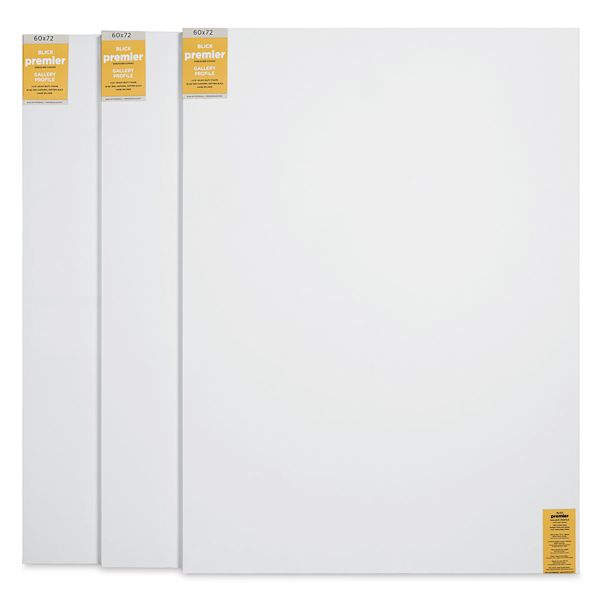 blick Blick Premier Stretched Cotton Canvas - Gallery Profile Splined 60" x 72" Pkg of 3