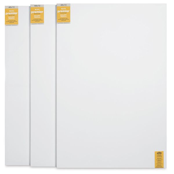 blick Blick Premier Stretched Cotton Canvas - Gallery Profile Splined 48" x 72" Pkg of 3
