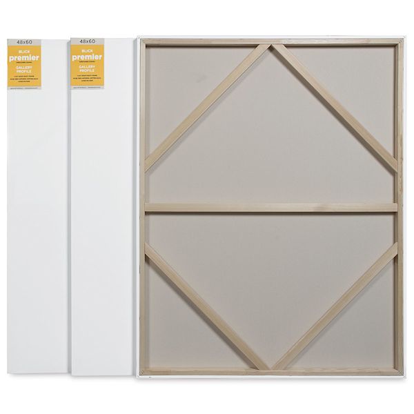 Blick Blick Premier Stretched Cotton Canvas - Gallery Profile Splined 48" X 60" Pkg Of 3