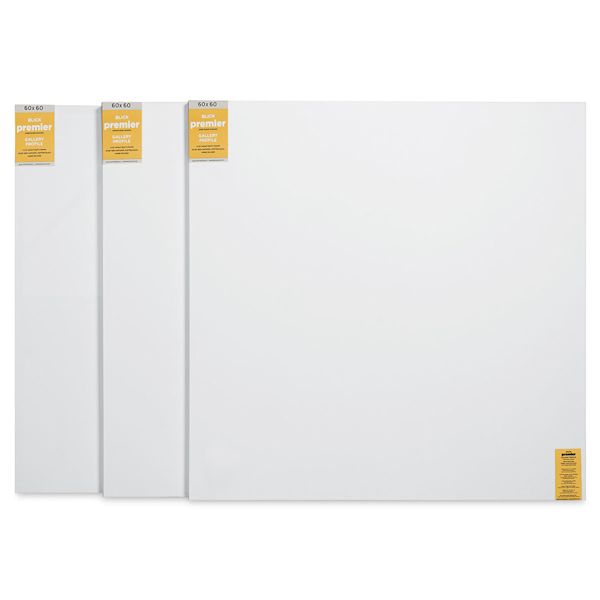 blick Blick Premier Stretched Cotton Canvas - Gallery Profile Splined 60" x 60" Pkg of 3