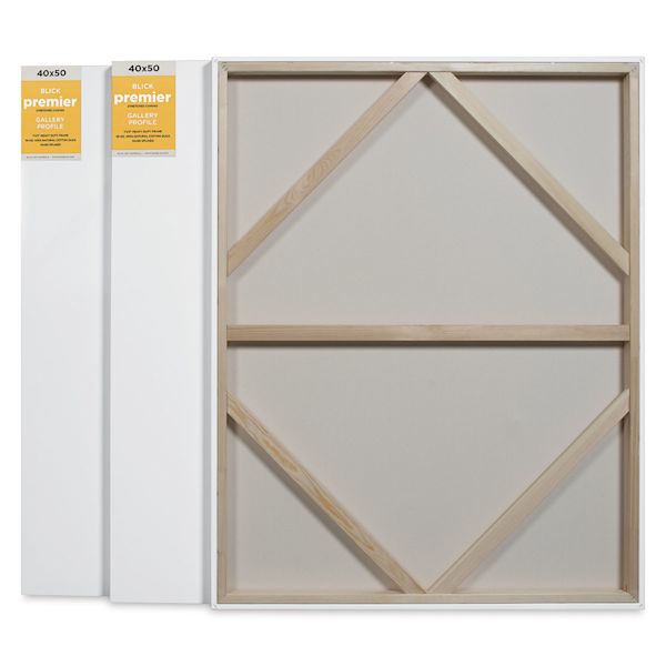Blick Blick Premier Stretched Cotton Canvas - Gallery Profile Splined 40" X 50" Pkg Of 3
