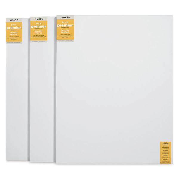 blick Blick Premier Stretched Cotton Canvas - Gallery Profile Splined 40" x 50" Pkg of 3