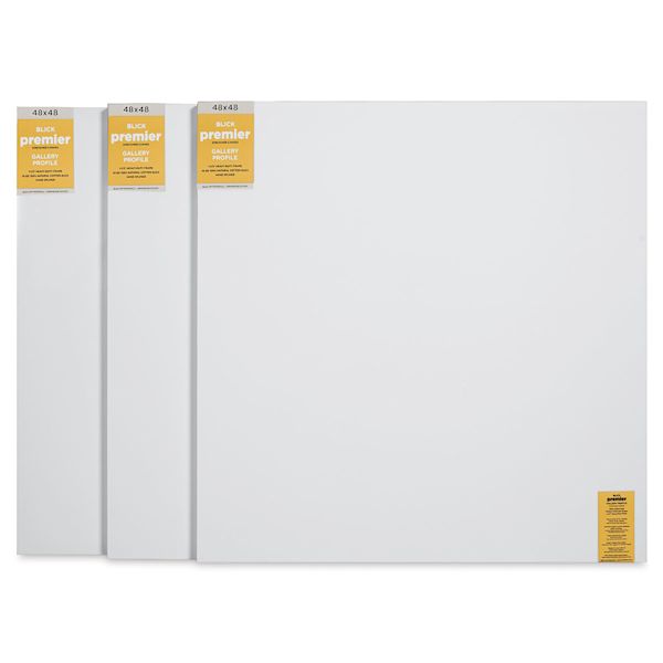 blick Blick Premier Stretched Cotton Canvas - Gallery Profile Splined 48" x 48" Pkg of 3