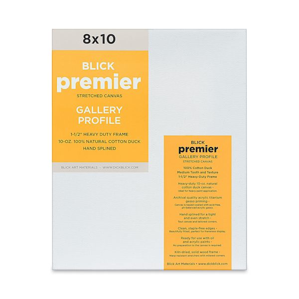 blick Blick Premier Stretched Cotton Canvas - Gallery Profile Splined 8" x 10"