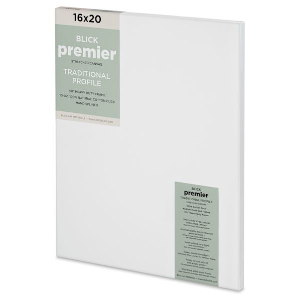 Blick Blick Premier Stretched Cotton Canvas - Traditional Profile Splined 16" X 20"