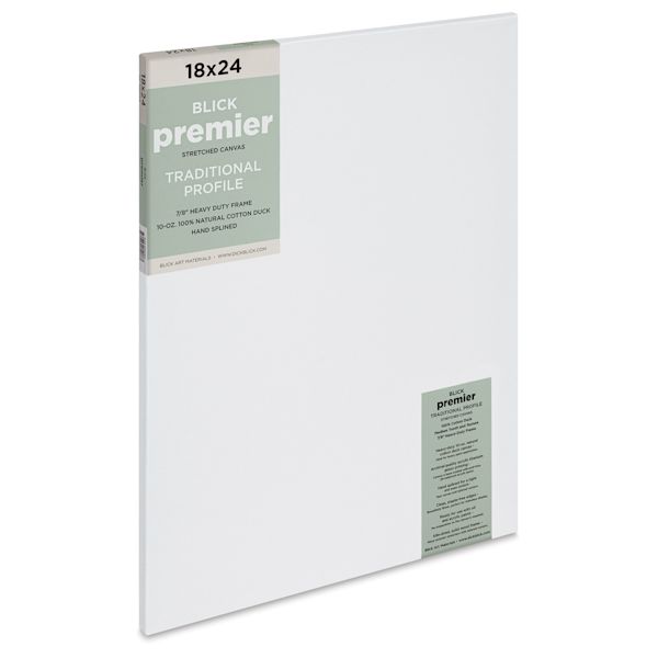 Blick Blick Premier Stretched Cotton Canvas - Traditional Profile Splined 18" X 24"