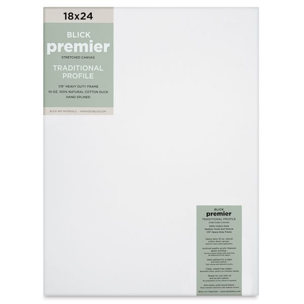 blick Blick Premier Stretched Cotton Canvas - Traditional Profile Splined 18" x 24"