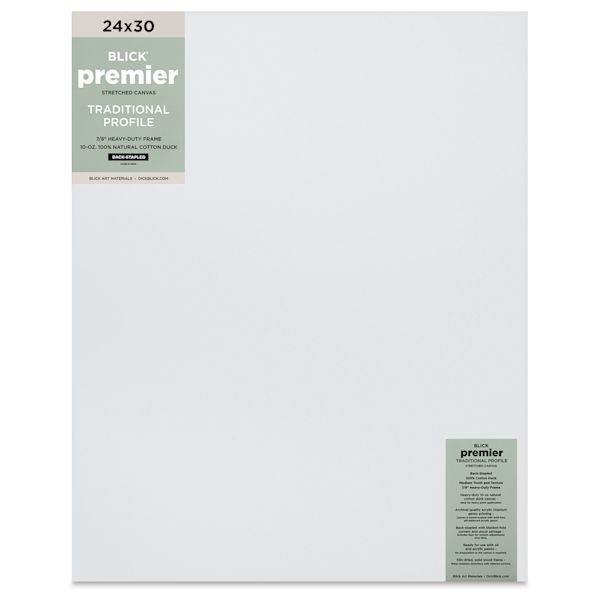 blick Blick Premier Stretched Cotton Canvas - Traditional Profile Back-Stapled 24" x 30"
