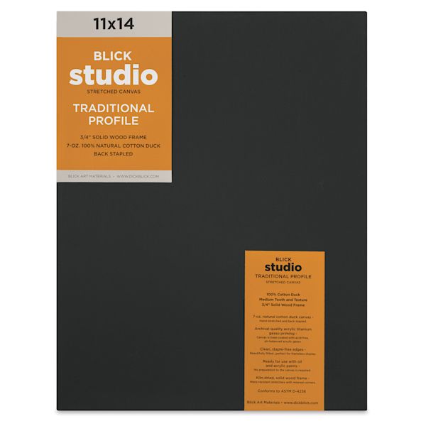 blick Blick Studio Black Cotton Canvas - 11" x 14" Traditional Profile
