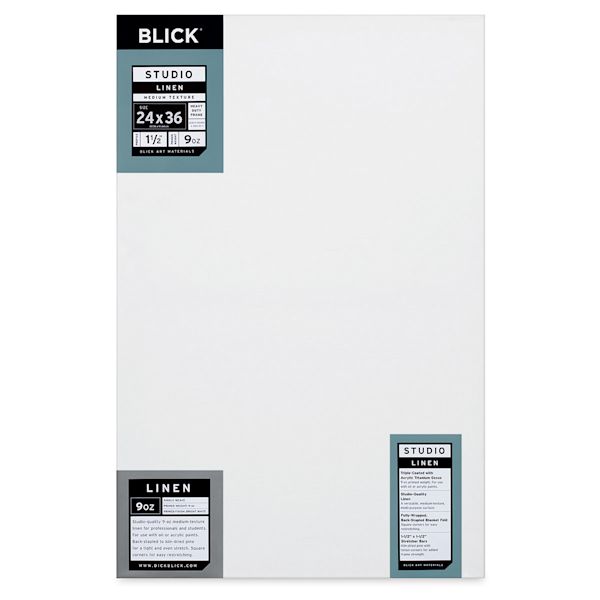 blick Blick Studio Linen Stretched Canvas - 24" x 36" Gallery 1-1/2" Profile