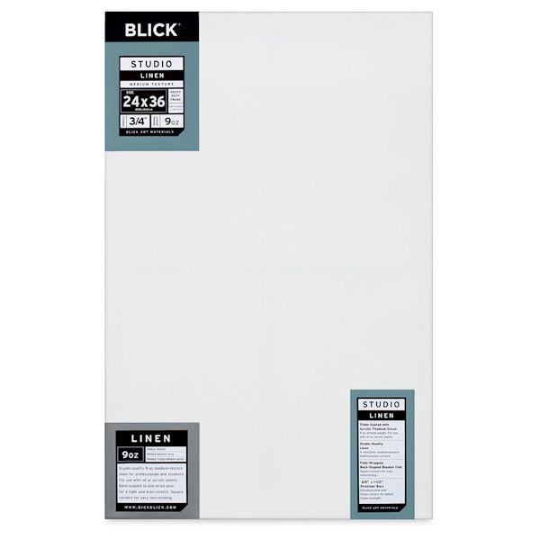 blick Blick Studio Linen Stretched Canvas - 24" x 36" Traditional 3/4" Profile