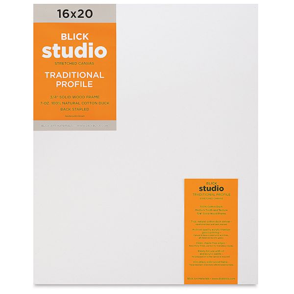 blick Blick Studio Stretched Cotton Canvas - Traditional Profile 16" x 20" blick Blick Studio Stretched Cotton Canvas - Traditional Profile 16" x 20"