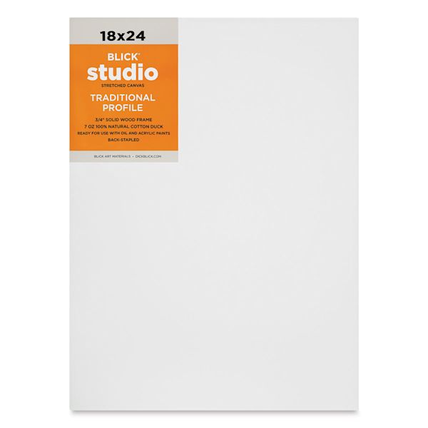 blick Blick Studio Stretched Cotton Canvas - Traditional Profile 18" x 24"