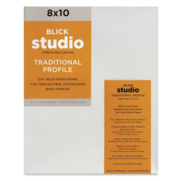 blick Blick Studio Stretched Cotton Canvas - Traditional Profile 8" x 10"
