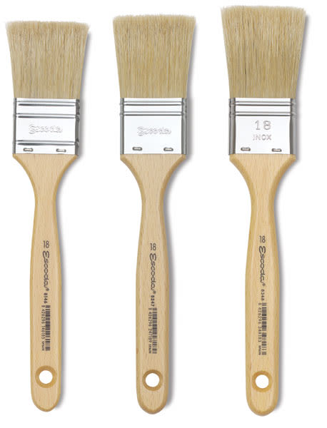 blick Escoda Natural Chungking Bristle Varnishing and Gesso Brushes