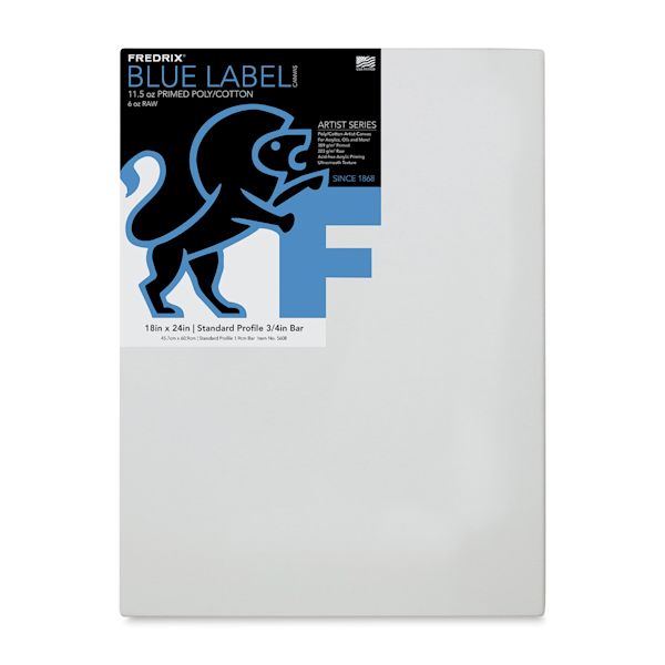 blick Fredrix Blue Label Cotton Canvas - 18" x 24" 3/4" Profile