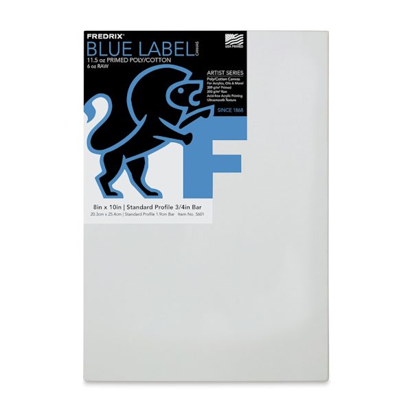 blick Fredrix Blue Label Cotton Canvas - 8" x 10" 3/4" Profile