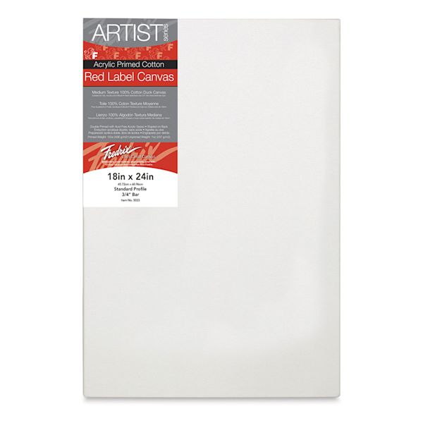 blick Fredrix Red Label Cotton Canvas - 18" x 24" 3/4" Profile