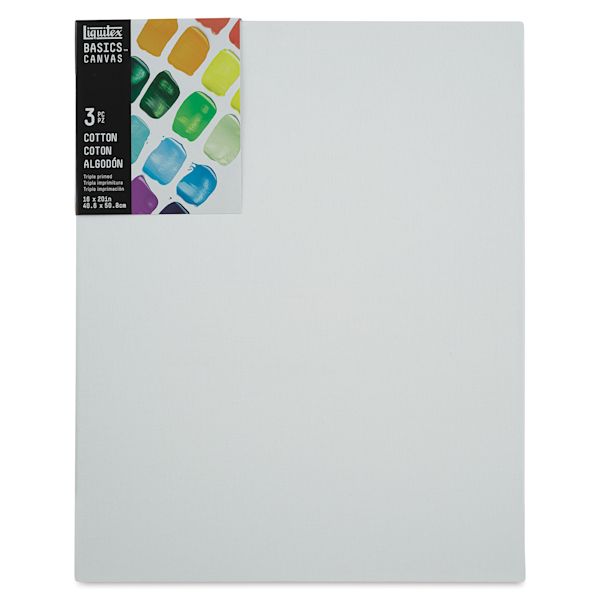 blick Liquitex Basics Stretched Cotton Canvas Pack - 16" x 20" Pkg of 3