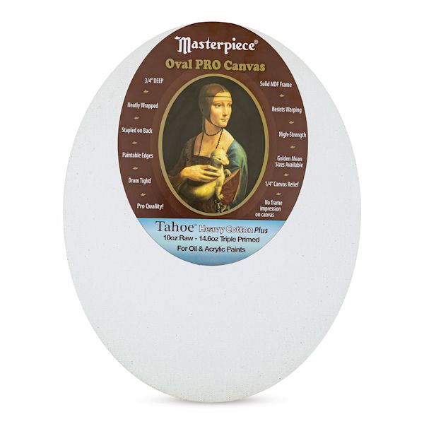 Blick Masterpiece Pro Stretched Oval Canvas - 11" X 14" 3/4" Profile
