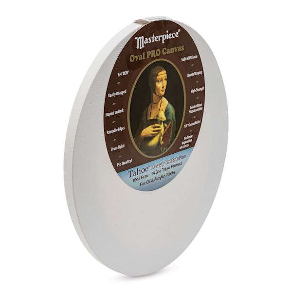 blick Masterpiece Pro Stretched Oval Canvas - 11" x 14" 3/4" Profile