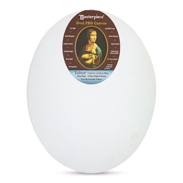 Blick Masterpiece Pro Stretched Oval Canvas - 16" X 20" 3/4" Profile
