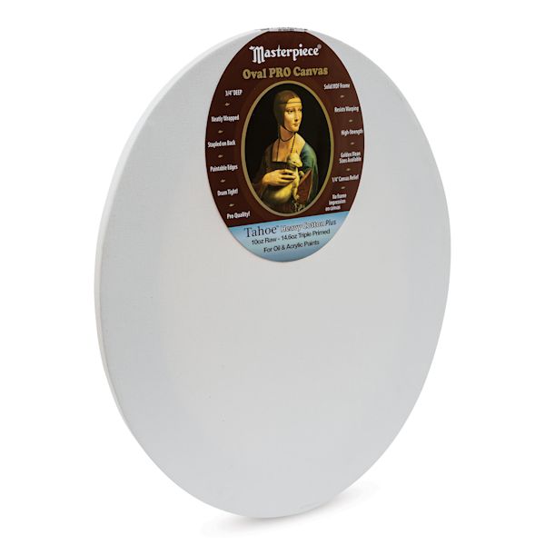 blick Masterpiece Pro Stretched Oval Canvas - 16" x 20" 3/4" Profile