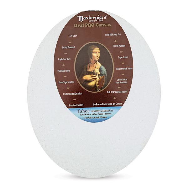 Blick Masterpiece Pro Stretched Oval Canvas - 8" X 10" 3/4" Profile