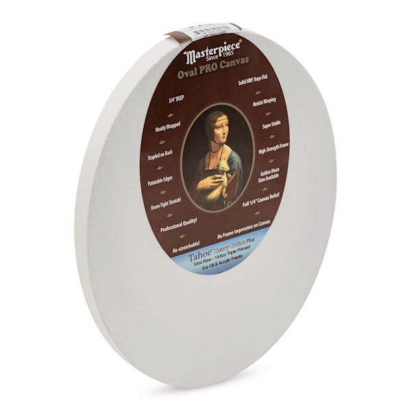 blick Masterpiece Pro Stretched Oval Canvas - 8" x 10" 3/4" Profile
