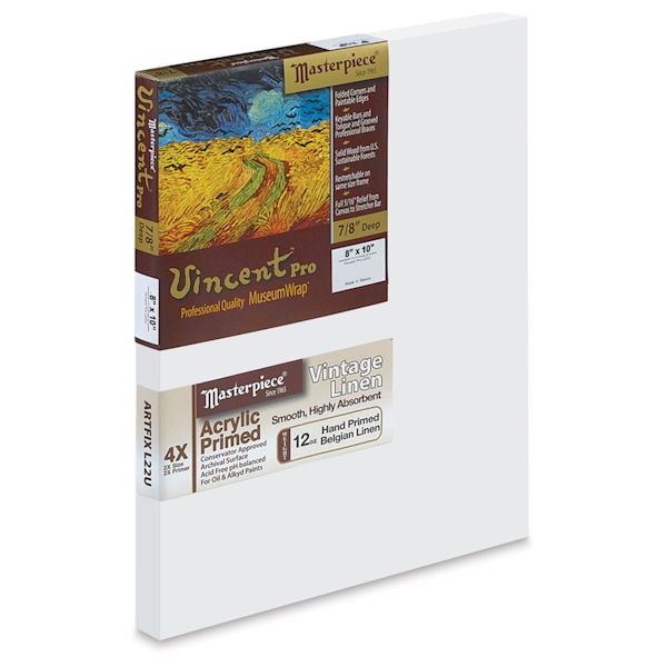 blick Masterpiece Vincent Pro Artfix Linen Canvas - 8" x 10" Acrylic Primed