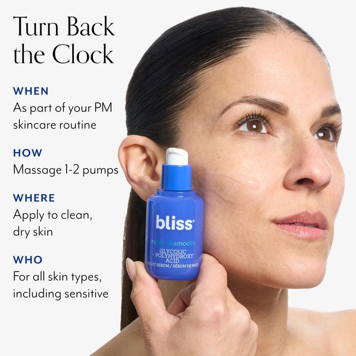 Bliss Renew & Smooth Night Glycolic Acid Serum