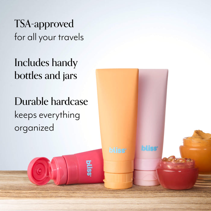 Bliss Spa To Go Hardcase + Travel Bottle Set