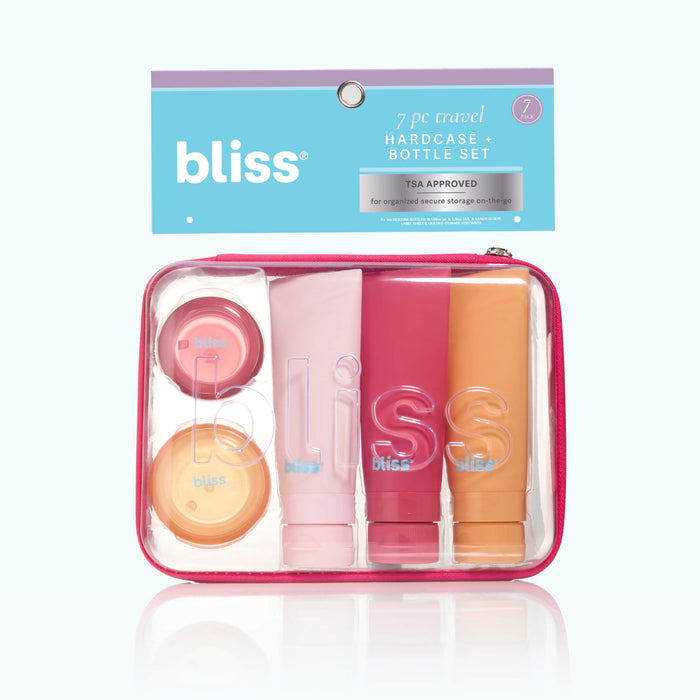 bliss Spa To Go Hardcase + Travel Bottle Set