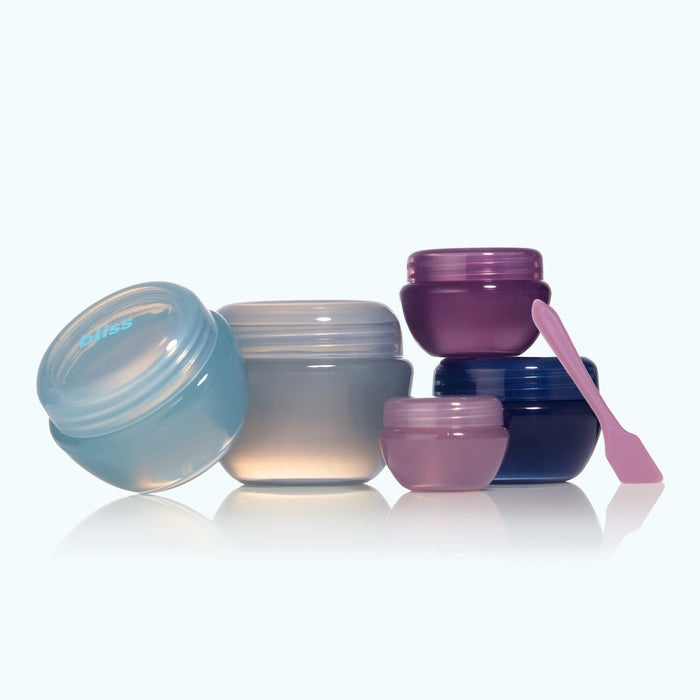 Bliss Spa To Go Reusable Travel Jar + Spatula Set