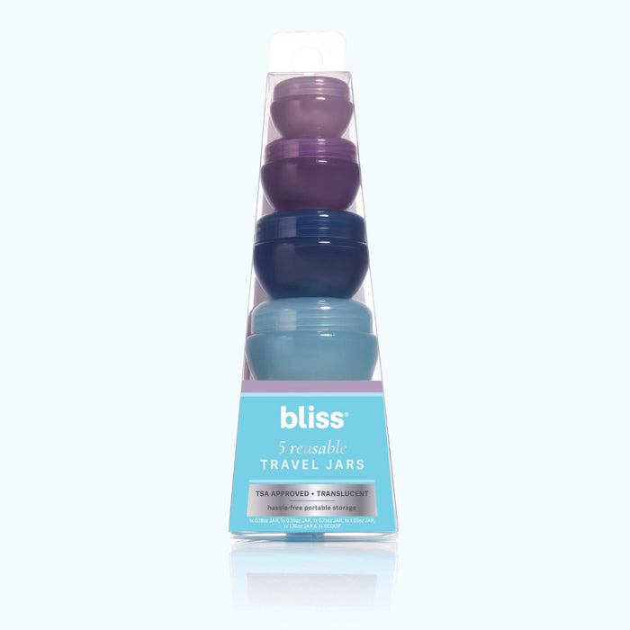 bliss Spa To Go Reusable Travel Jar + Spatula Set