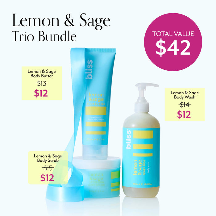 Bliss Supreme Skin Gift Set: Lemon & Sage Trio