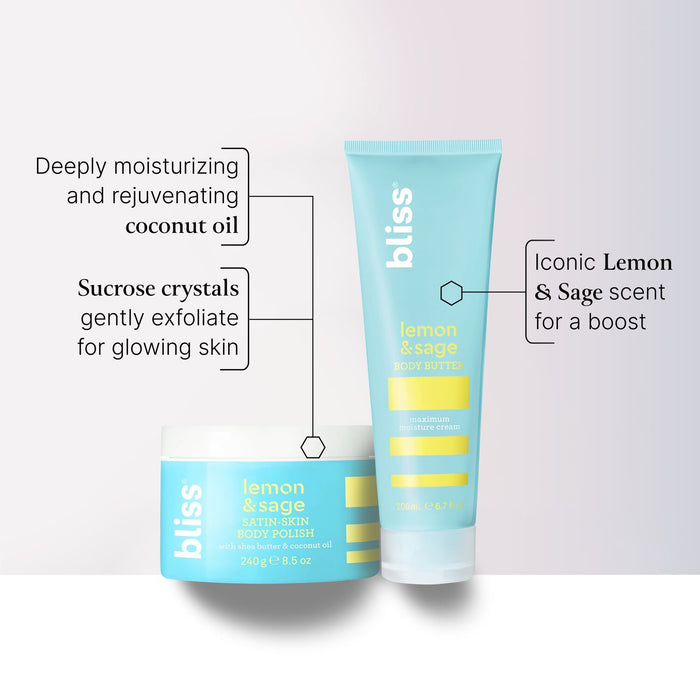 Bliss Supreme Skin Gift Set: Lemon & Sage Trio