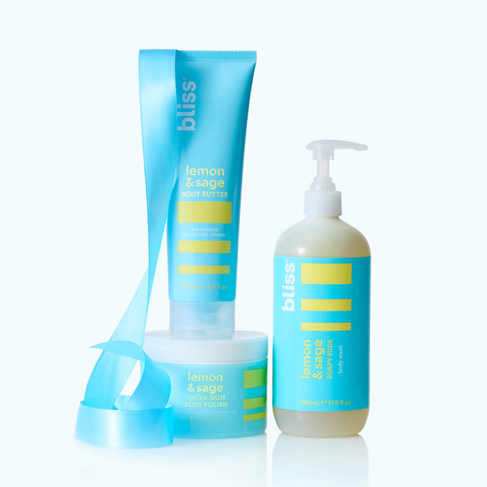 bliss Supreme Skin Gift Set: Lemon & Sage Trio