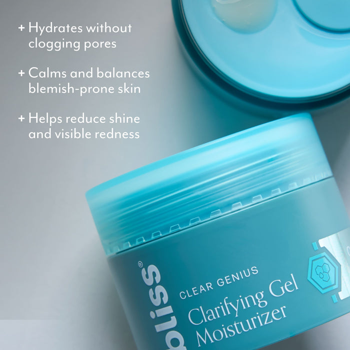 Bliss Clear Genius Clarifying Gel Moisturizer With Clarity 5 Complex