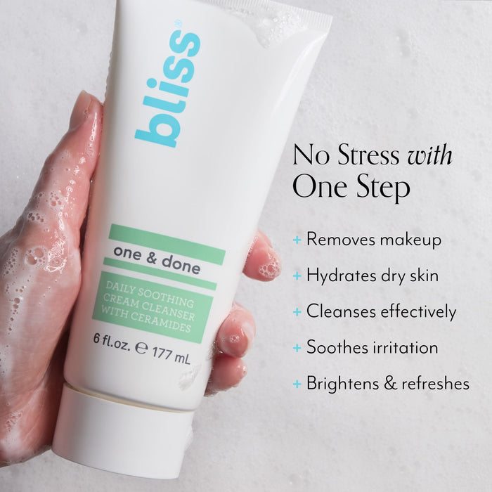 Bliss One & Done Daily Soothing Cream Cleanser With Ceramides