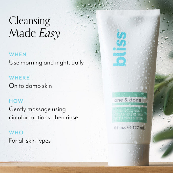 Bliss One & Done Daily Soothing Cream Cleanser With Ceramides