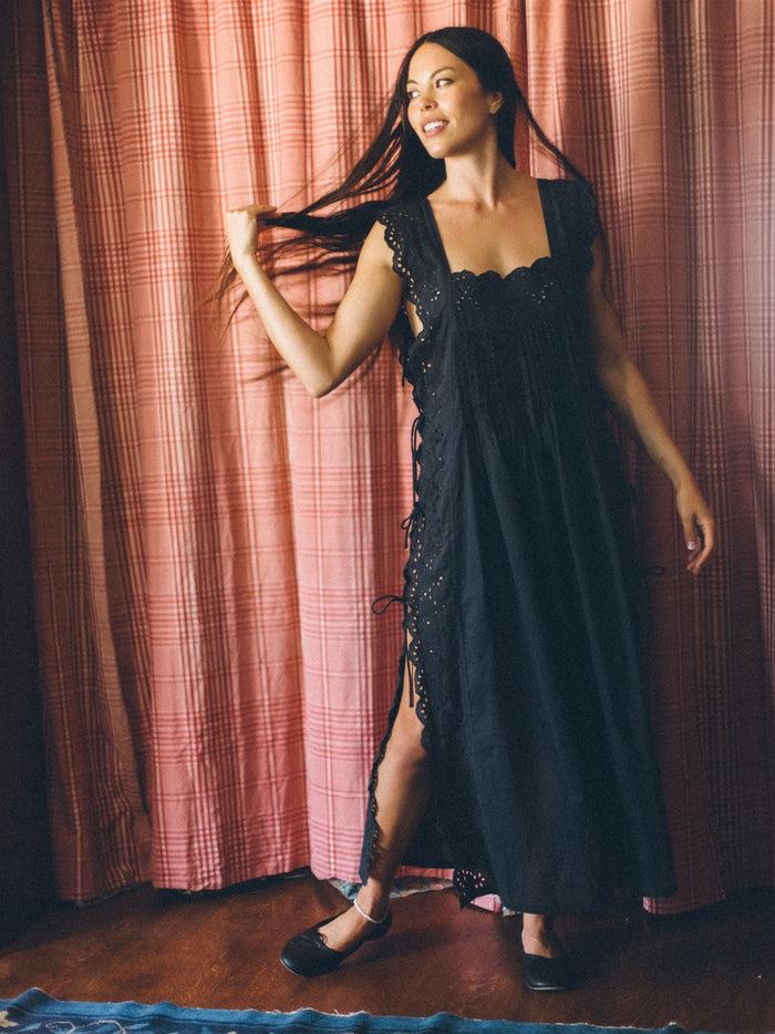 bliss and mischief Betty Nightgown in Black