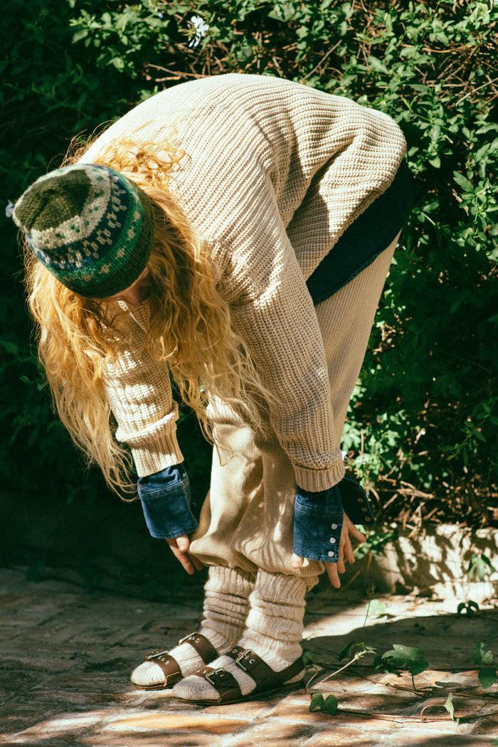 bliss And Mischief Cotton Fireside Pant Oatmeal